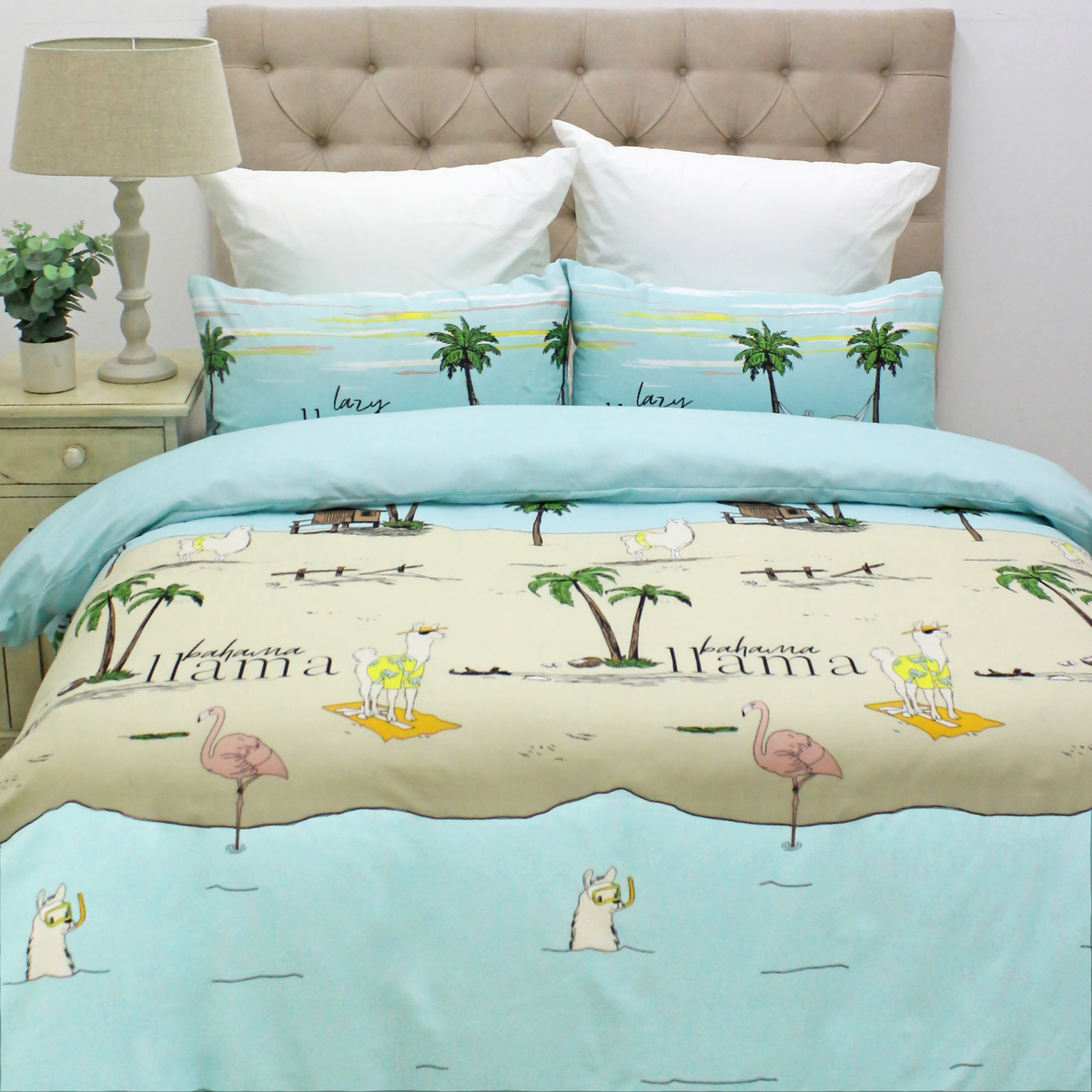 Sheraton Textiles Printed Bahama Llama Duvet cover set Buy Online in South Africa