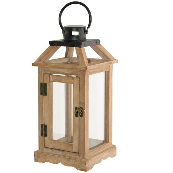 30cm Wooden Lantern With A Handle -WIL16U1