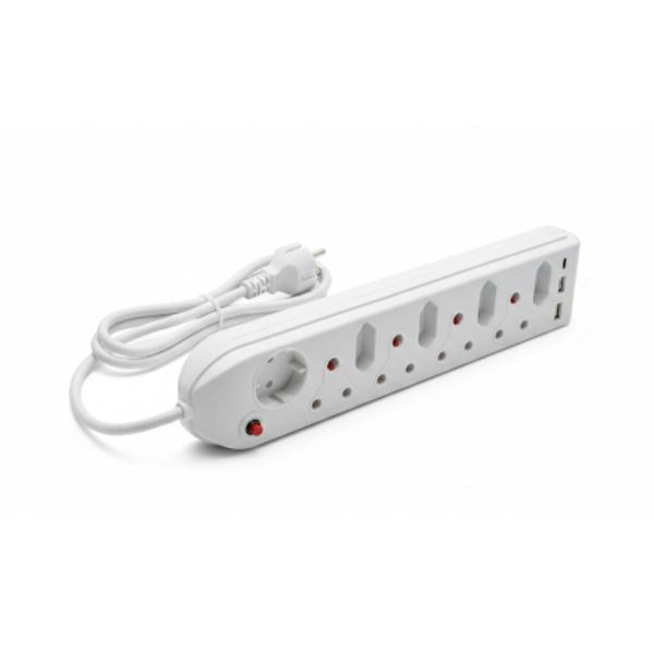 SMTE 9 Way USB Multi-Plug Power Extension with Surge Protection