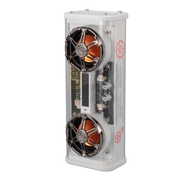 Transparent BT Speaker, 2x5W, RGB, White