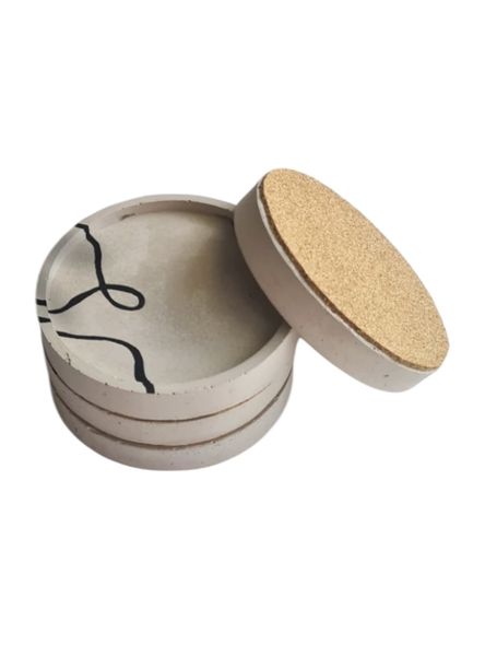 Round Jesmonite Coasters Set of 4