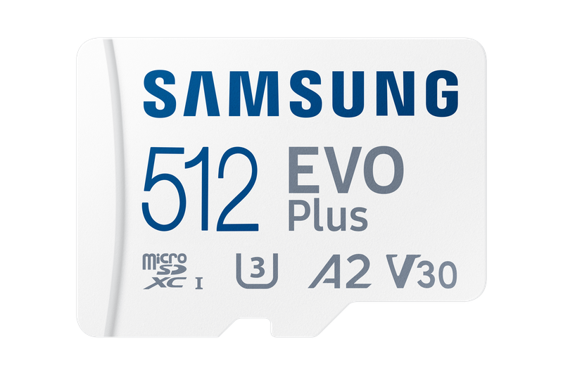 Samsung EVO Plus 512GB MicroSD Card and Adaptor