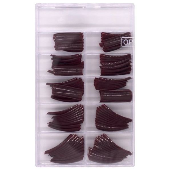 Oxblood Nail Tips - 100 Pieces