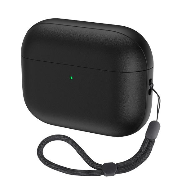 TPU Leather-Textured Earphone Case Compatible With Apple AirPods Pro3