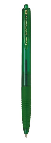 Pilot BPGG Supergrip G Retractable Medium Ballpoint - Box of 12 - Green