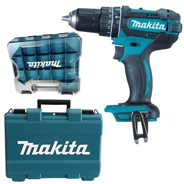 Makita - Cordless Impact Driver-Drill (DHP482ZJ) &amp; Carry Case with Dividers