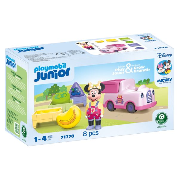 Playmobil Junior &amp; Disney Minnie Mouse Colour Sorting Fruit Truck - 8 Piece