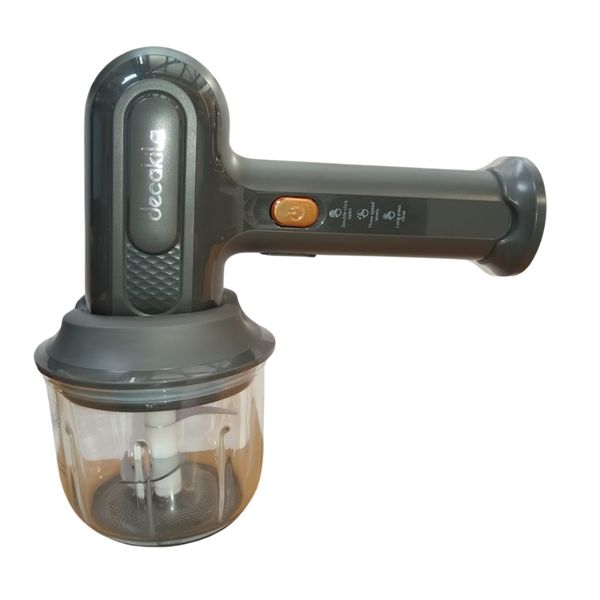 Decakila - 3-Speed Cordless Hand Blender/Mixer with 300 ml Bowl Grey