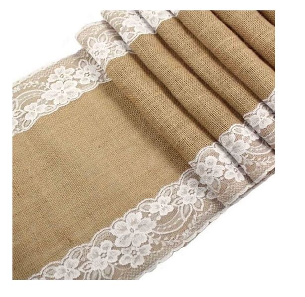 Table Runner with White Lace pack of 2