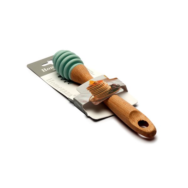 Silicone And Wooden Honey Dipper - 19cm
