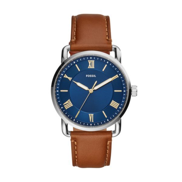 Fossil Copeland 42mm Three-Hand Luggage Leather Watch-FS5661