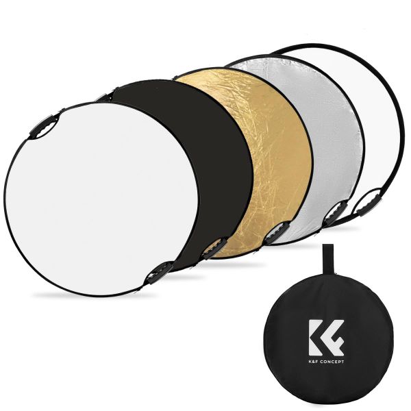 K&amp;F 110cm 5-In-1 Collapsible Reflector Disc with Handles | KF18.0006