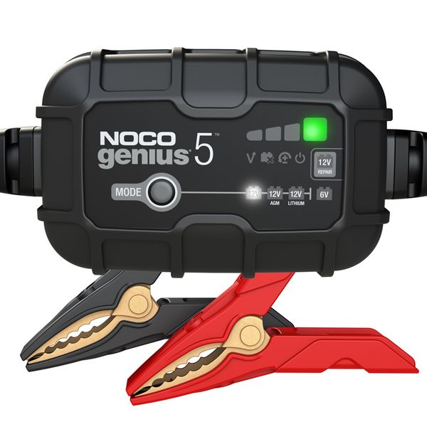 NOCO Genius5 Battery Charger + Maintainer, 5 A, 6 &amp; 12 V