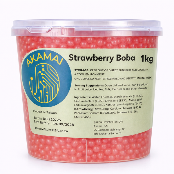 Strawberry Popping Boba for Bubble Tea - 1kg