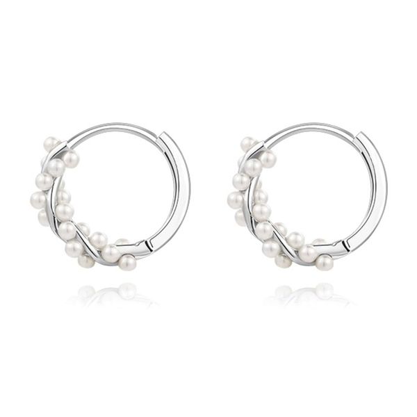 Trendy Sterling Silver Twisted Hoop Earring