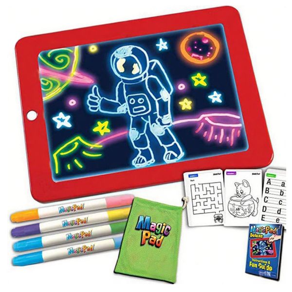 Fluorescent Writing Board Graffiti Drawing Board Early Education Toys - Red