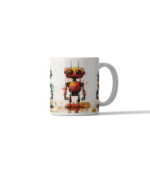 Retro Robot DSG 12 Printed Coffee Mug