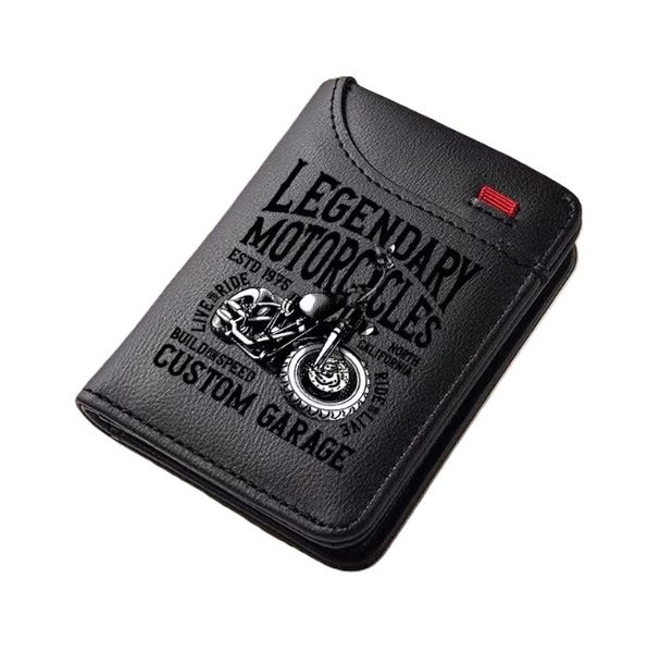 Mens Supercool Vintage Style Custom Garage Bikers Bifold Wallet