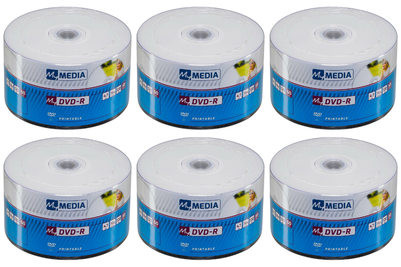 MyMedia 4.7GB 16x Wrap Printable DVD-R 50 Pack Spindle - PACK OF 6