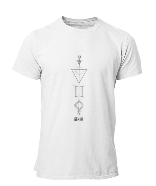 PepperSt Mens White T-Shirt - Gemini