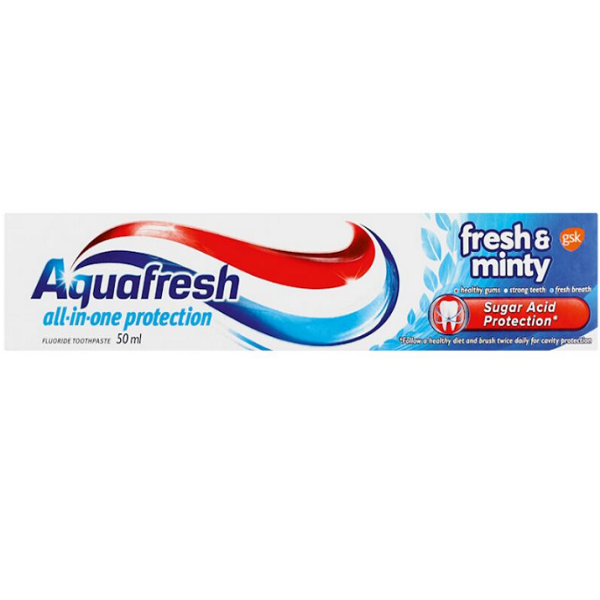 Aquafresh Fresh and Minty Tooth Paste (12 tubes x 50 ml)
