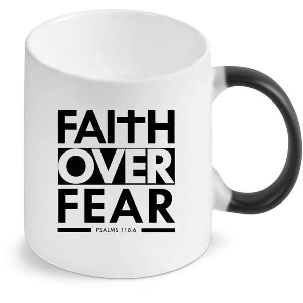Psalm 118:6 Christian Birthday Christmas Magic Colour Changing Gift Mug