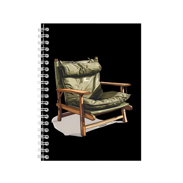 Chair A5 Notebook Spiral and Lined Trendy Safari Graphic Notepad Present162