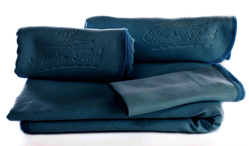 Wonder Towel Luxury Microfibre Towel Set Smooth Collection Bath Beach Navy