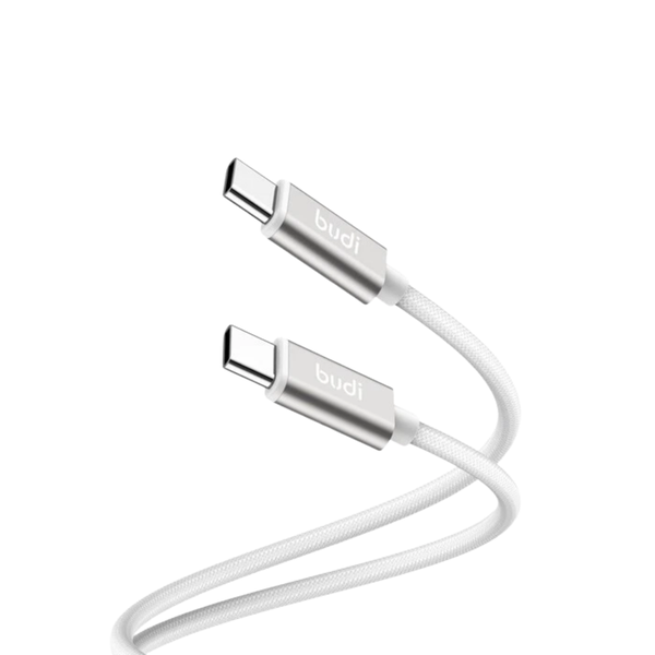 Budi 1m Length Usb-C Braided Pd 65w Aluminium Fast Charge and Sync Cable