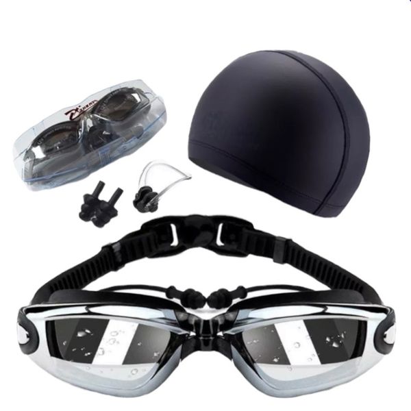 Swim Goggles Anti-Fog in a Casing and Cap