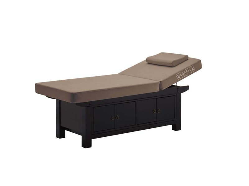 Marbella - SAFARI Wooden Massage Bed Espresso Brown &amp; Draw