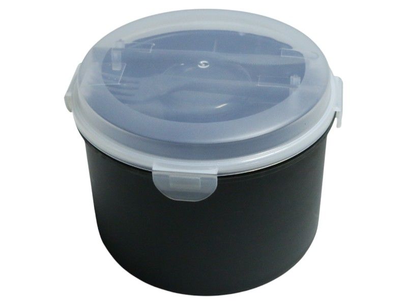 Excellent Houseware Round Lunch Box Set c/w Dressing Cup &amp; Utensils-2720ml