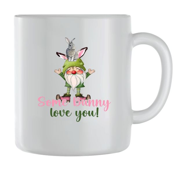 Bunny Love Coffee Mugs for Men Women with Trendy Easter Graphic Present 081