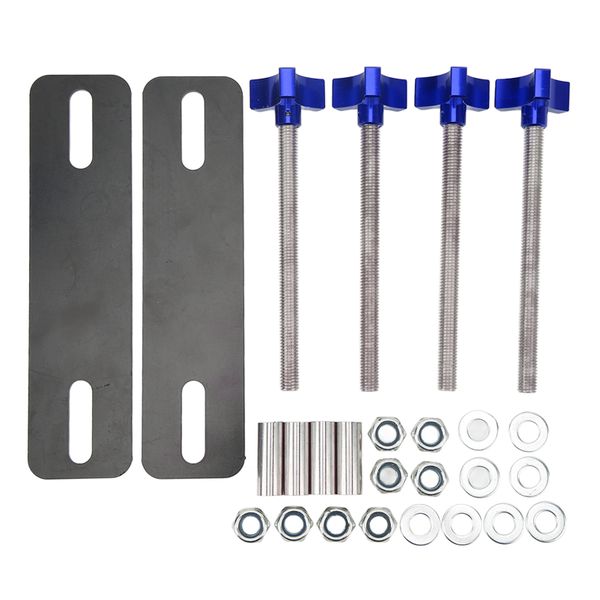 Blue Off-Road Recovery Track Mounting Bracket Set