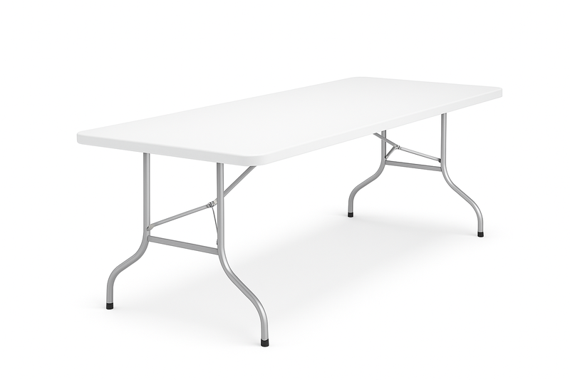 ZYS - 2.4m (8ft) Heavy-Duty Commercial Folding Table - Indoor/Outdoor