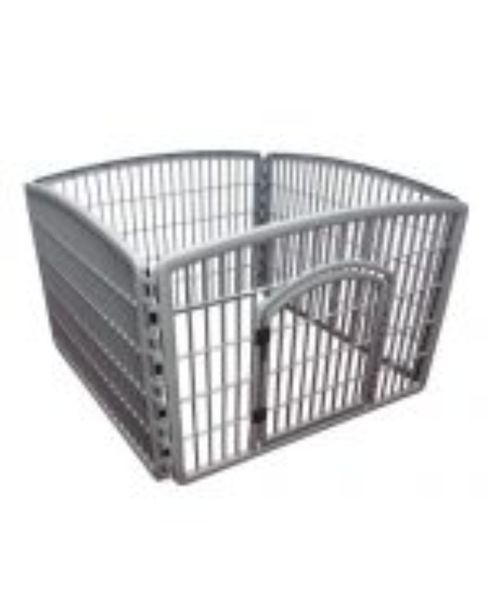 BaBoo - Dog Playpen With Door, Strong Plastic (91.4 x 91.4 x 60cm)