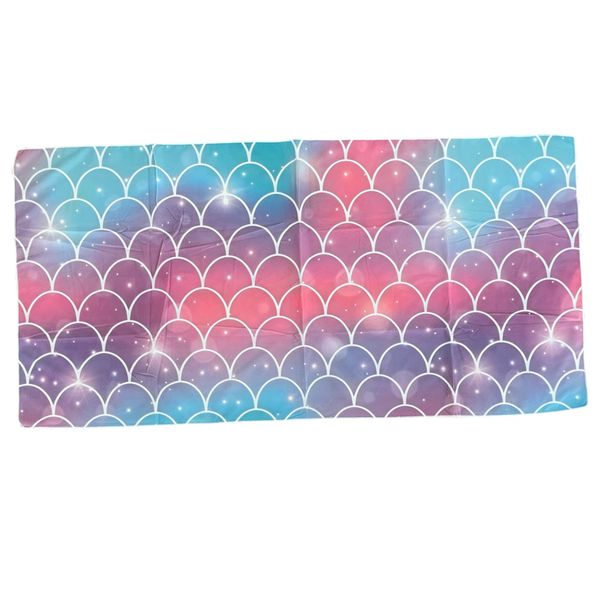 Kids Microfibre Printed Beach Towel - Cotton Road - Pink, Purple