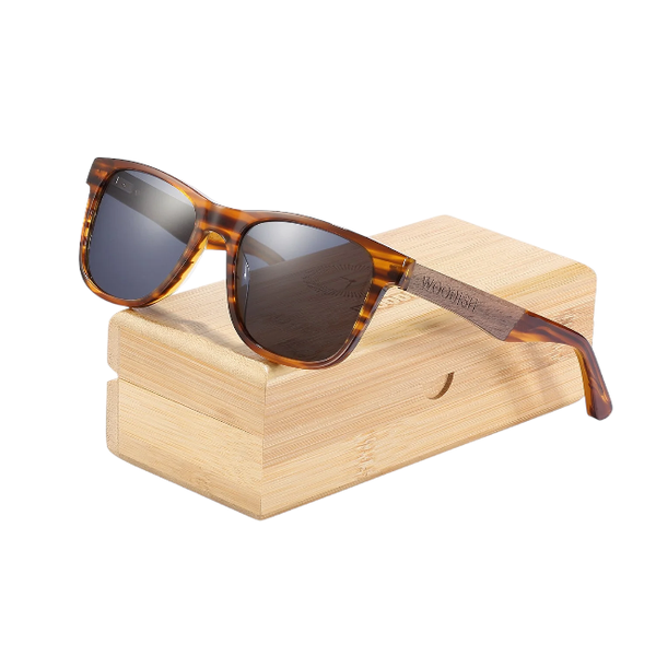 Stylish Marbled Walnut Sunglasses SL19AS007B For Women