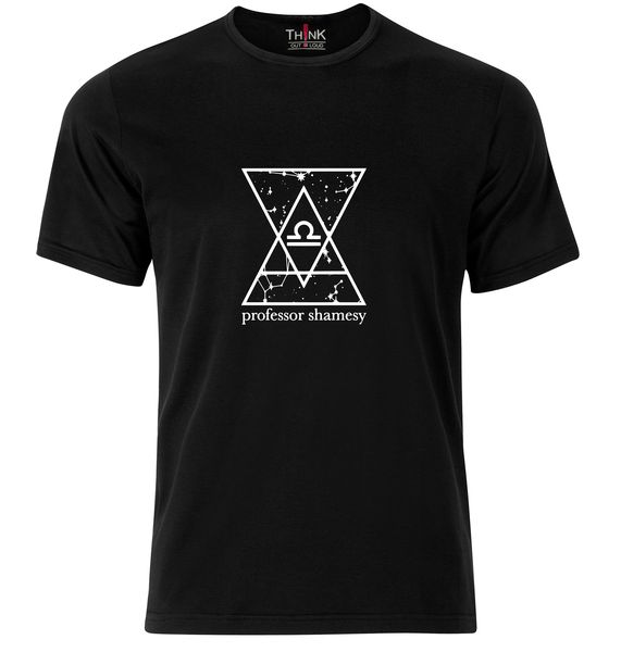 Think Out Loud Mens "Professor Shamesy" Short Sleeve Tshirt Black