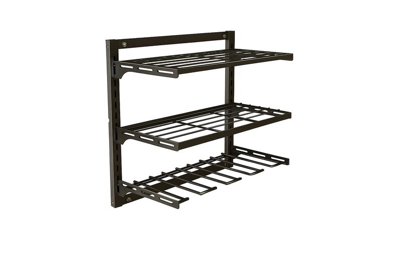 Heavy-Duty Wall-Mounted 3-Tier Power Tool Organizer and Charging Rack