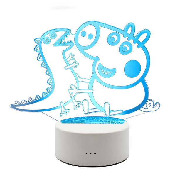 3D LED: Peppa Pig George Optical Illusion Lamps Light