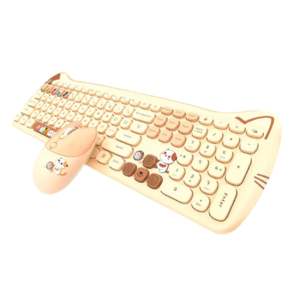Kitty Cat 2.4G Silent Wireless Keyboard and Mouse Combo