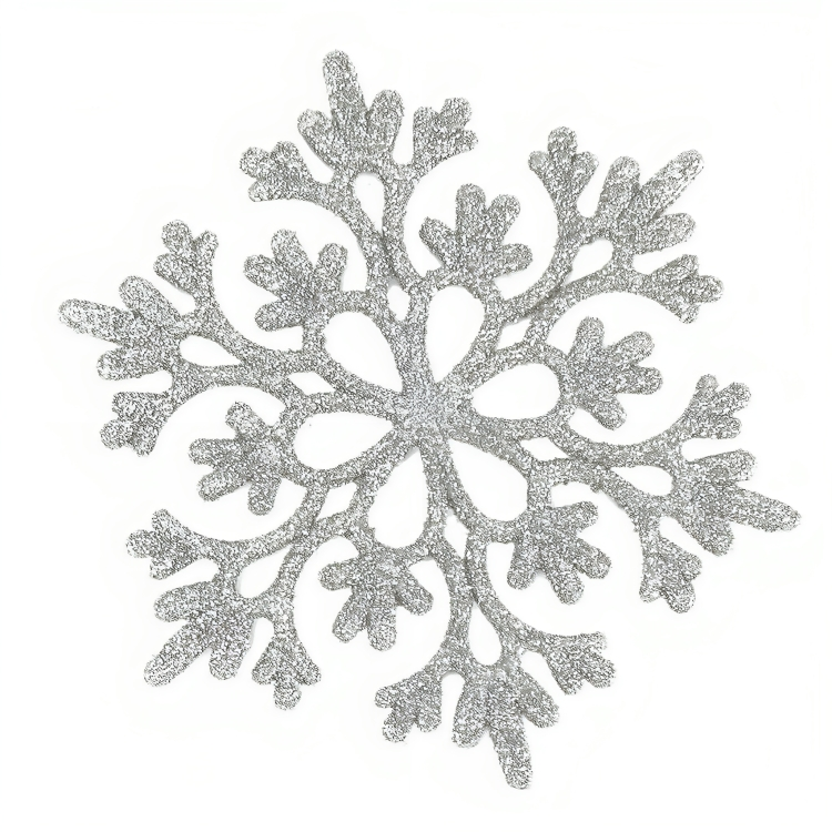 Christmas Glitter Snowflake Ornaments for Christmas Tree Decorations-ngat