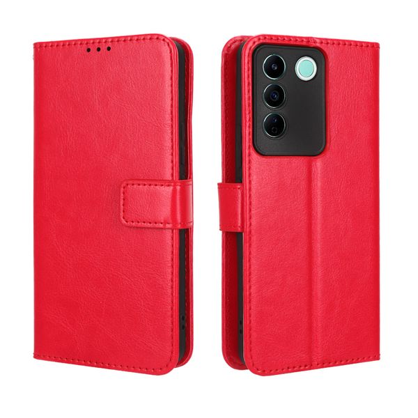 Leather Cover compatible for Vivo V27E Shockproof Retro Case