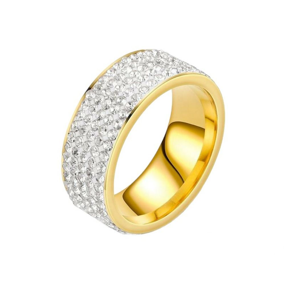 Unisex Gold Stars Stainless Steel Bands Ring 2.9 | Shop Today. Get it ...
