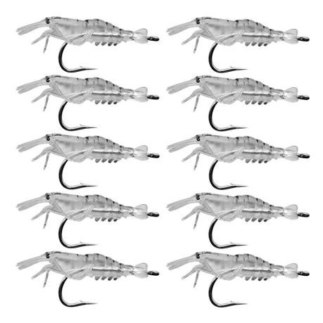 10 Piece Shrimp Lures with Hook Tranparent - 4cm, Shop Today. Get it  Tomorrow!