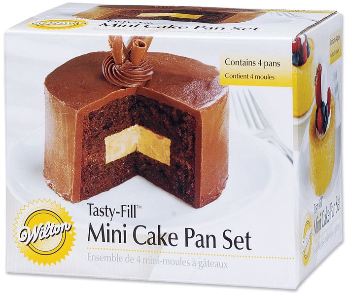 Wilton 4-Pc. Mini Tasty Fill Tin Set Non Stick Pan Bakeware Cake Baking Tin