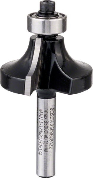 Beading bits 1/4", R1 9,5 mm, D 31,8 mm, L 16,2 mm, G 57 mm