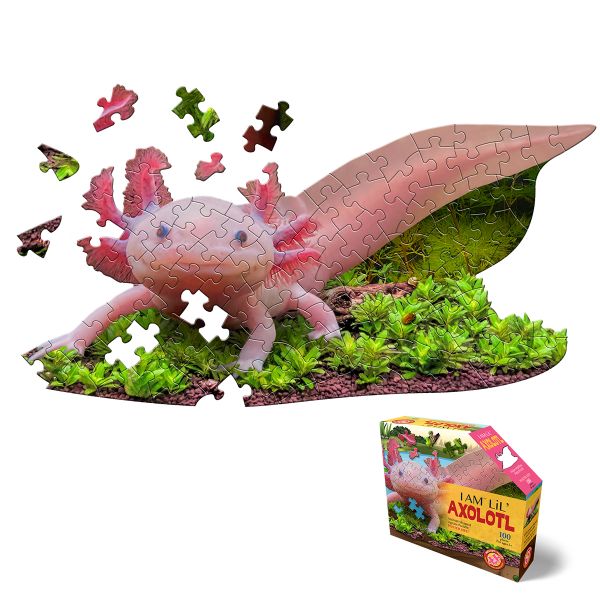 Madd Capp I Am Lil' Axolot Animal Shaped Jigsaw Puzzle - 100 Pieces