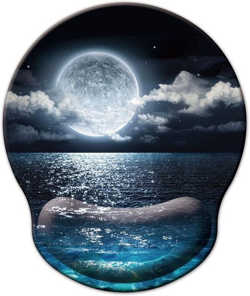 Mouse Pad with Wrist Non-Slip Rubber Base Gaming for Home Office